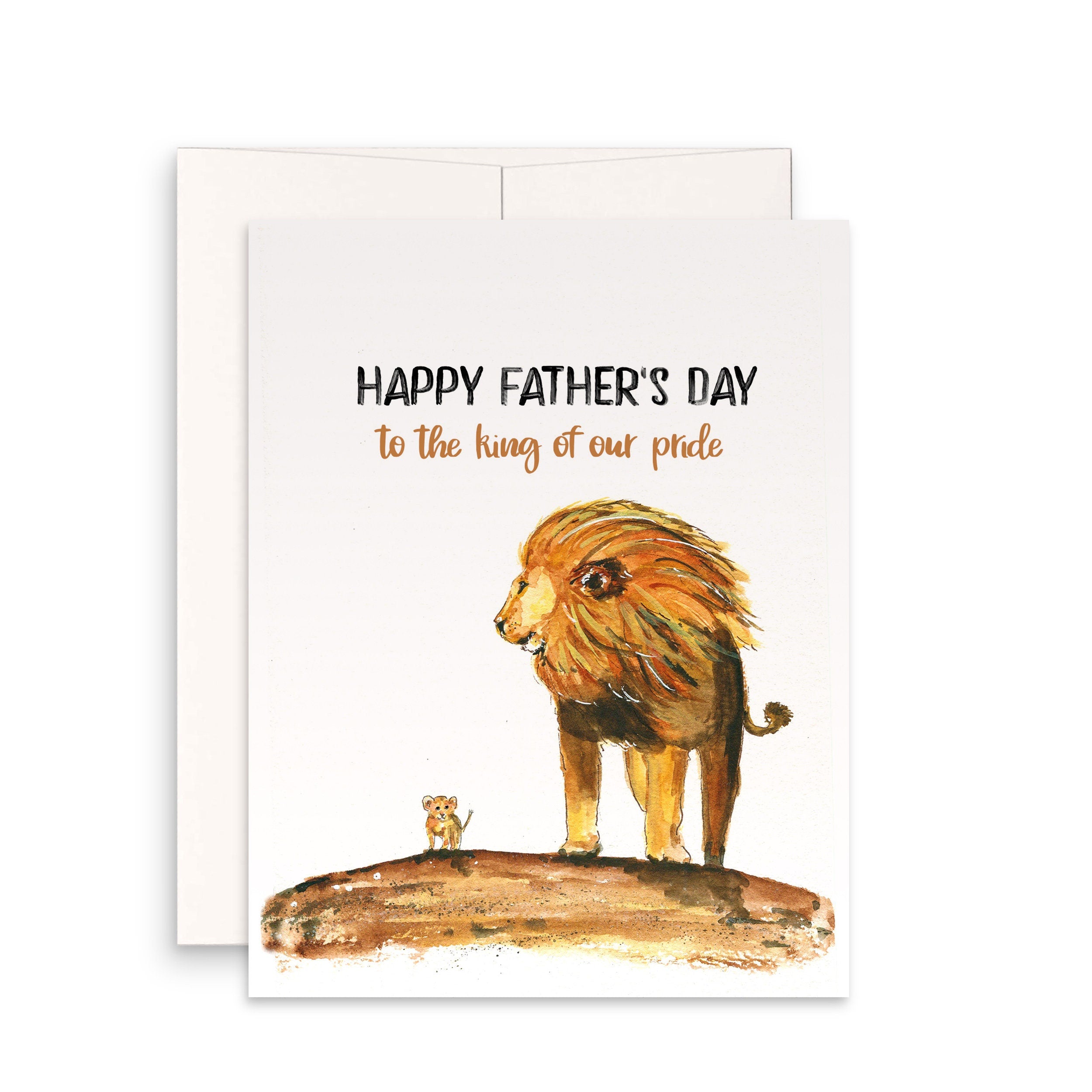 Proud Dad Lion with Cubs Lion Papa for Father's Day T-Shirt