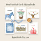 Llamas Funny Hanukkah Cards Set - Alpaca Chanukah Cards - Handmade Greeting Cards By Liyana Studio