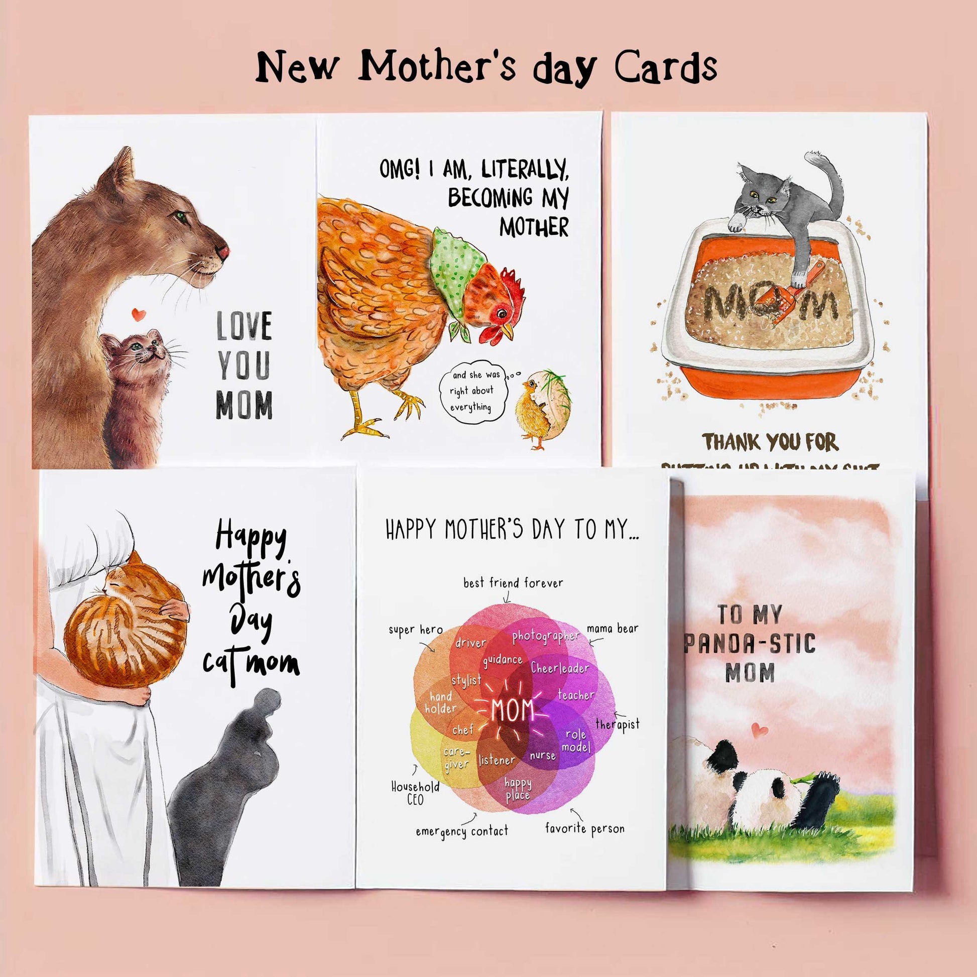 Awawa Hyrax Rock Funny Mother's Day Card From Kid - Amama Birthday Card For Mom - Liyana Studio Handmade Greeting Cards