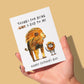 Lion Cat Stepdad Fathers Day Card From Stepkid - Cat Birthday Card For Bonus Dad Gift - Liyana Studio Greetings Handmade