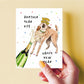 Happy New Year Cards 2025 - Champagne Bottle Open - Funny Dog Birthday Cards For Friends - Liyana Studio Greetings Handmade