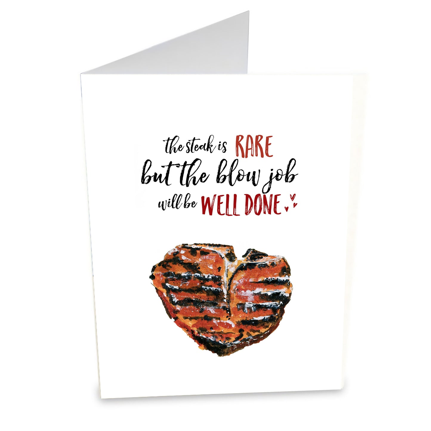 Steak and Blowjob Love Day Card For Boyfriend, Funny Steak Love Card For Him, Funny Love Card For Husband, Naughty Valentines Card