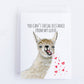 Funny Llama Card For Best Friend BFF Thinking Of You Card