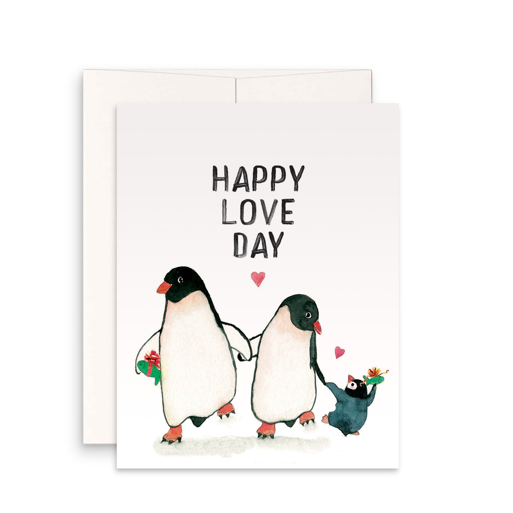 Mom Dad Penguin Valentines Card For Husband - Happy Love Day - Anniversary  Card From Baby - Romantic Cards For Couples – Liyana Studio