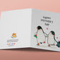Penguin Mothers Day Card From Husband And Kid - Baby Mom Dad Card For New Parents