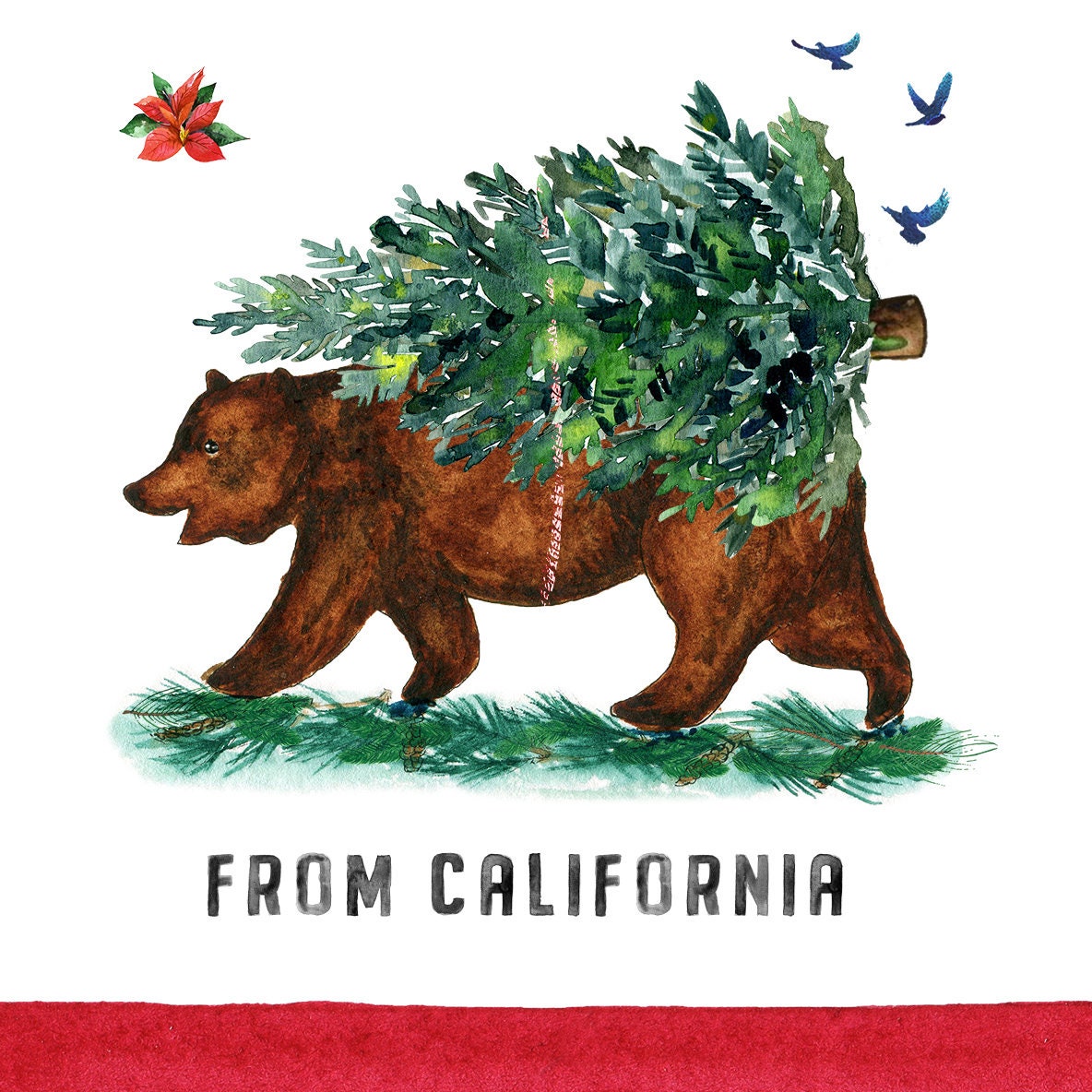 Redwood Forest Sticker - California Bear Sticker - Camping Sticker For  Nature Lover Gift - Waterproof Stickers - Liyana Studio