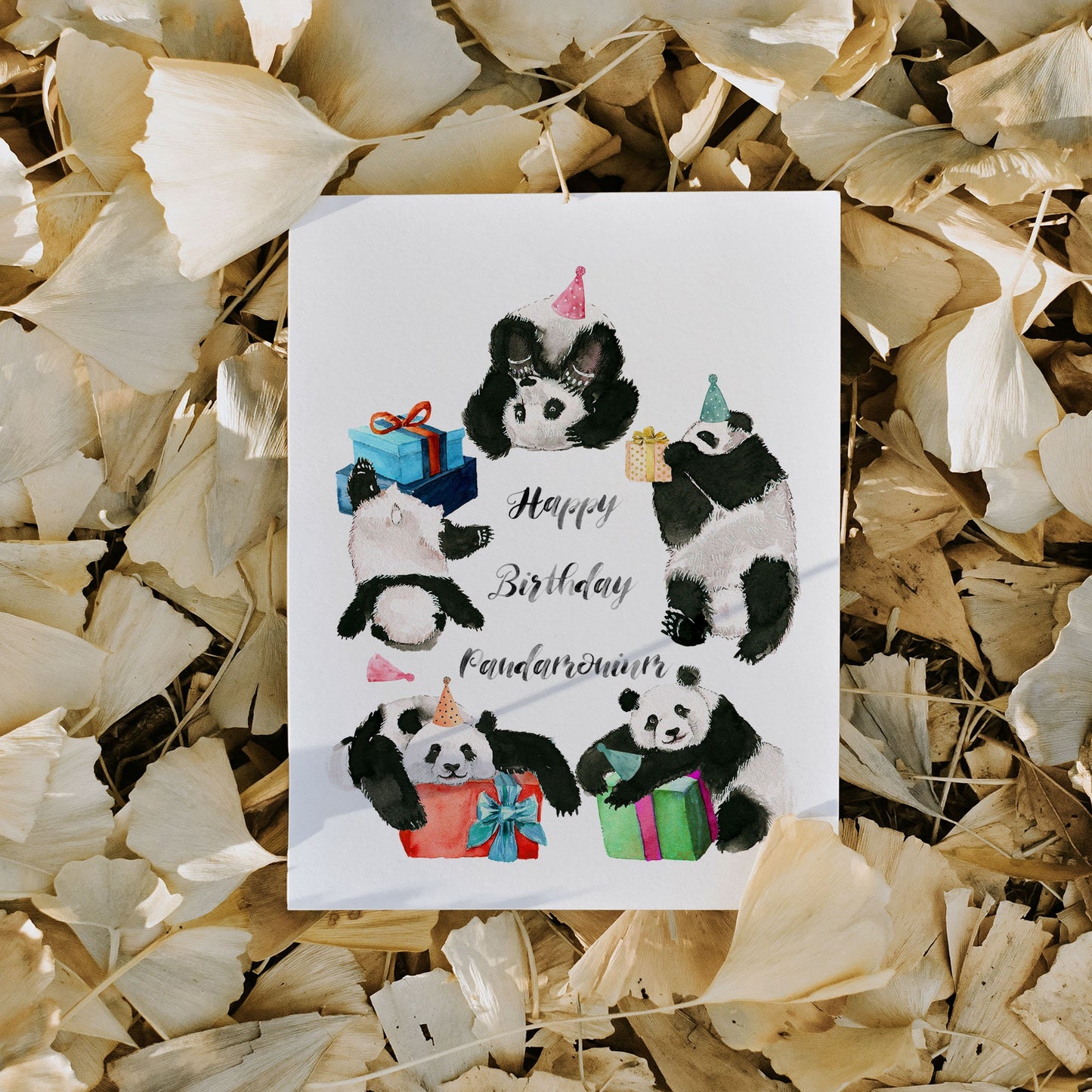 Panda Birthday Card Funny - Giant Panda Bear Party Pandamonium - Cute Birthday Cards For Her