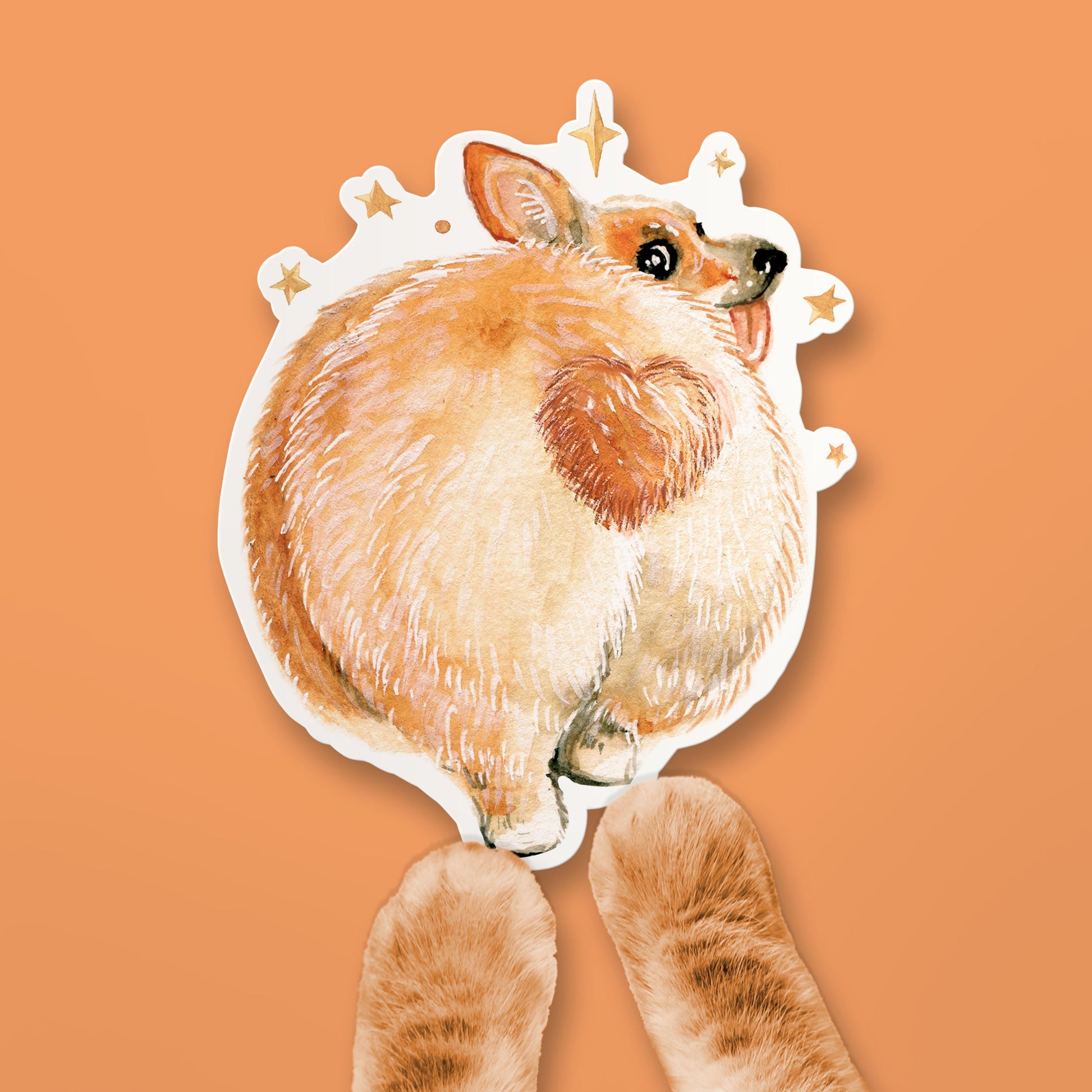 Love Corgi Butt Sticker - Funny Waterproof Stickers For Corgi Lover - Cute Corgi Dog Stickers - Liyana Studio
