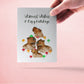 Capybara Holiday Cards For Friends - Hot Spring Bathing Capy Family Funny Christmas Card Set - Happy New Year Cards From Baby -Liyana Studio