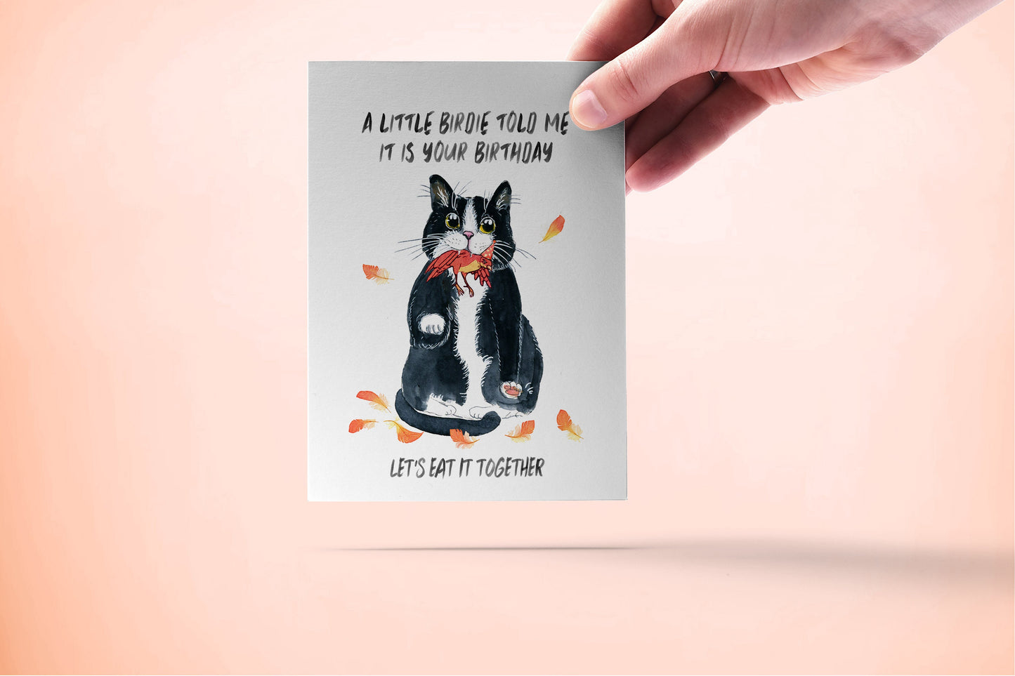 Naughty Black Cat Birthday Cards Funny - Couch Scratch Cats Gift